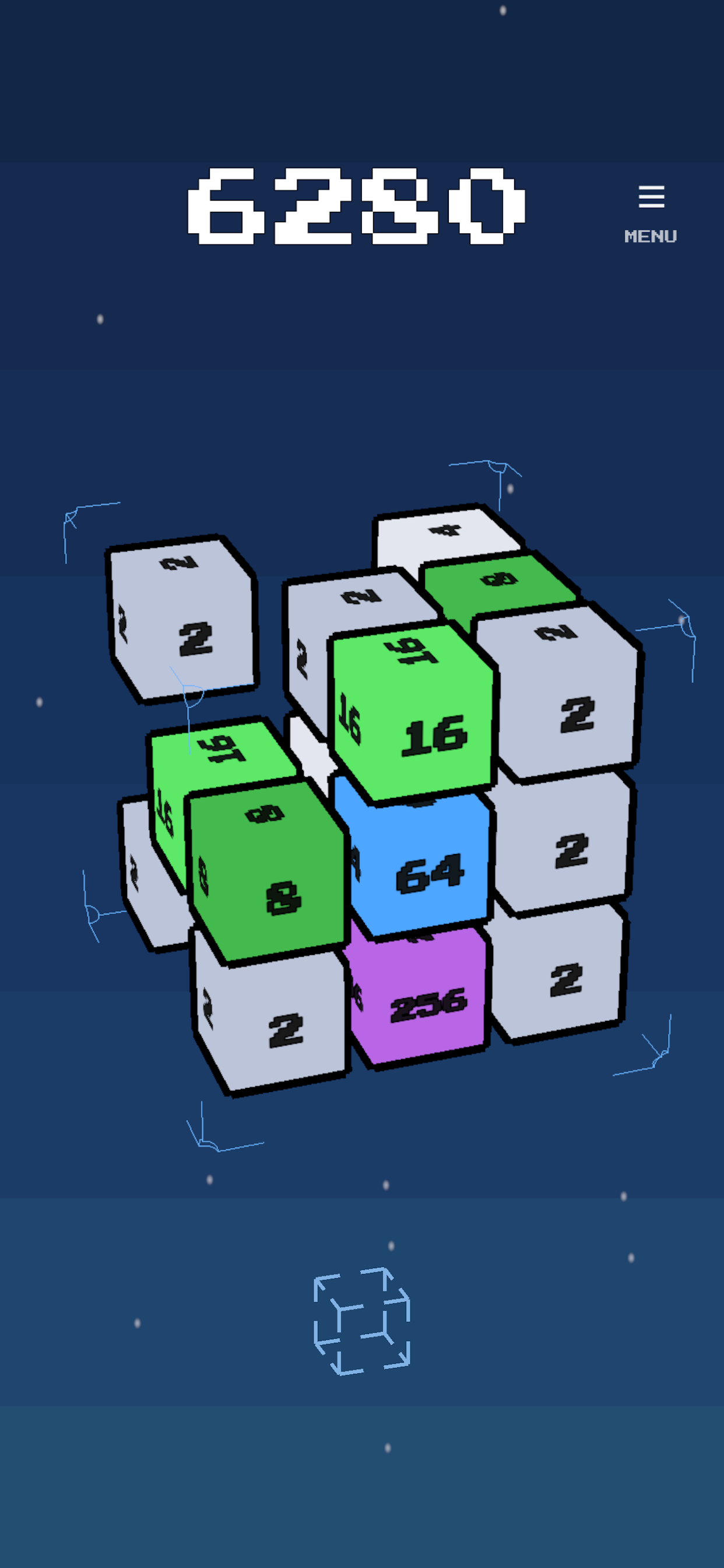 Cubora screenshot showing a 3x3x3 puzzle space